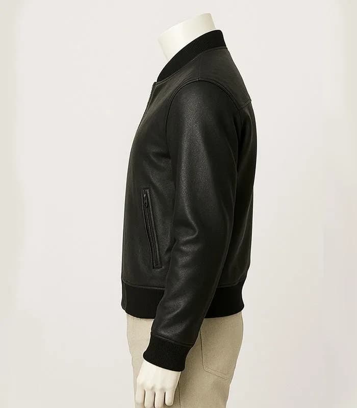 Handmade Men's Leather Bomber Jacket